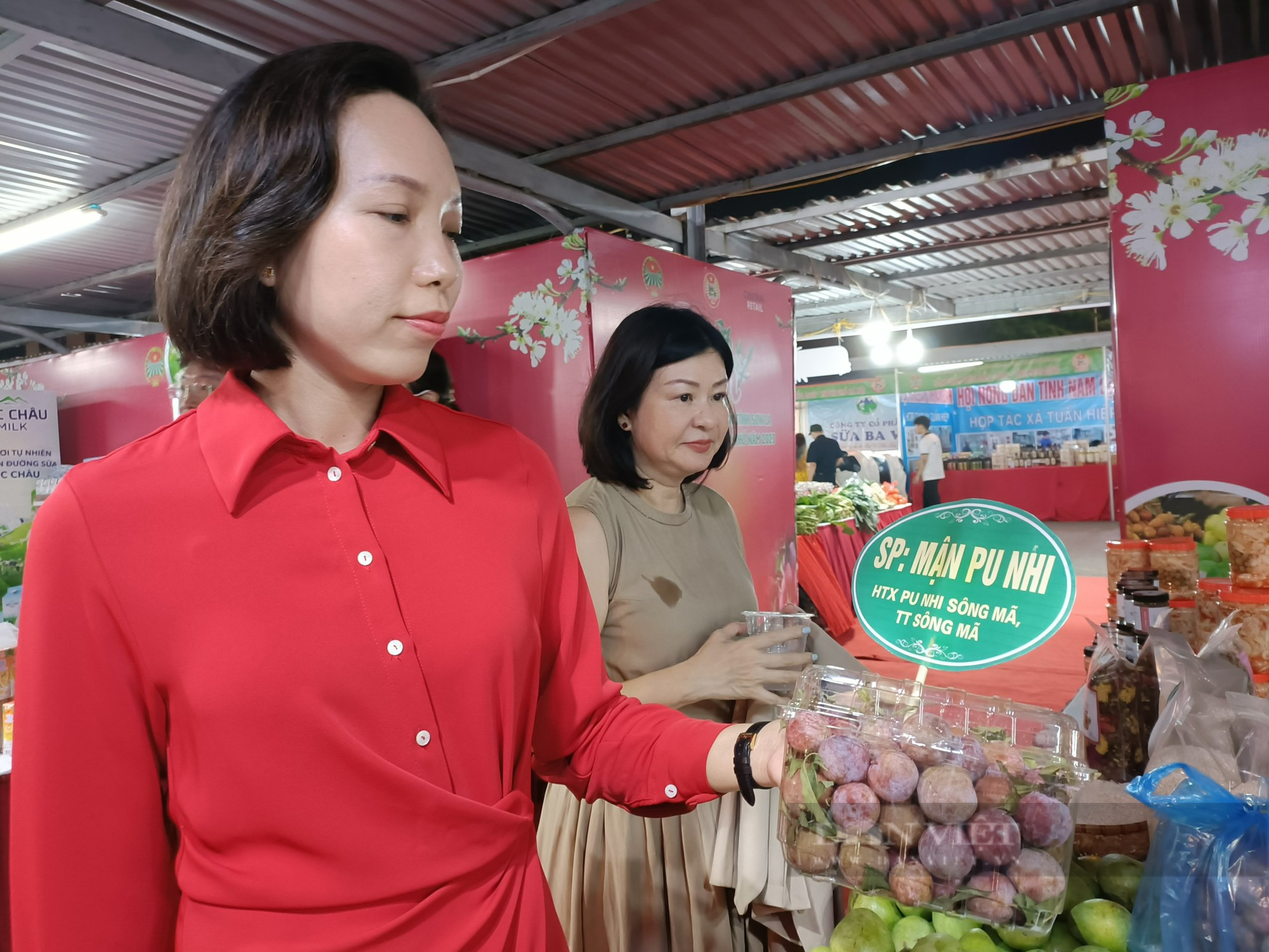 Xoài, mận Sơn La hút khách Thủ đô, &quot;mận ngon nhất trong các loại mận&quot; giá 130.000 đồng/kg vẫn cháy hàng - Ảnh 1.