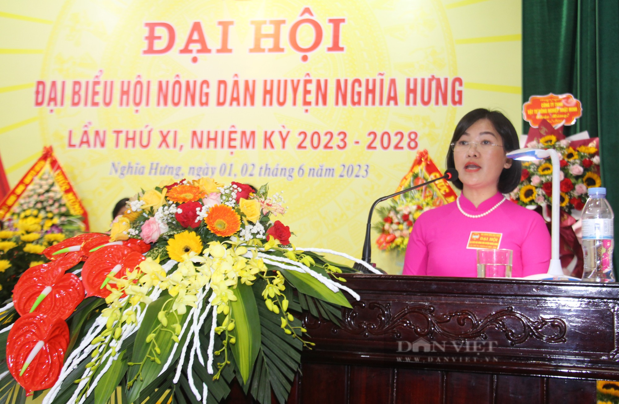 Đại hội Hội Nông dân huyện Nghĩa Hưng, bà Lê Thị Thu Hà tái đắc cử chức Chủ tịch - Ảnh 1.