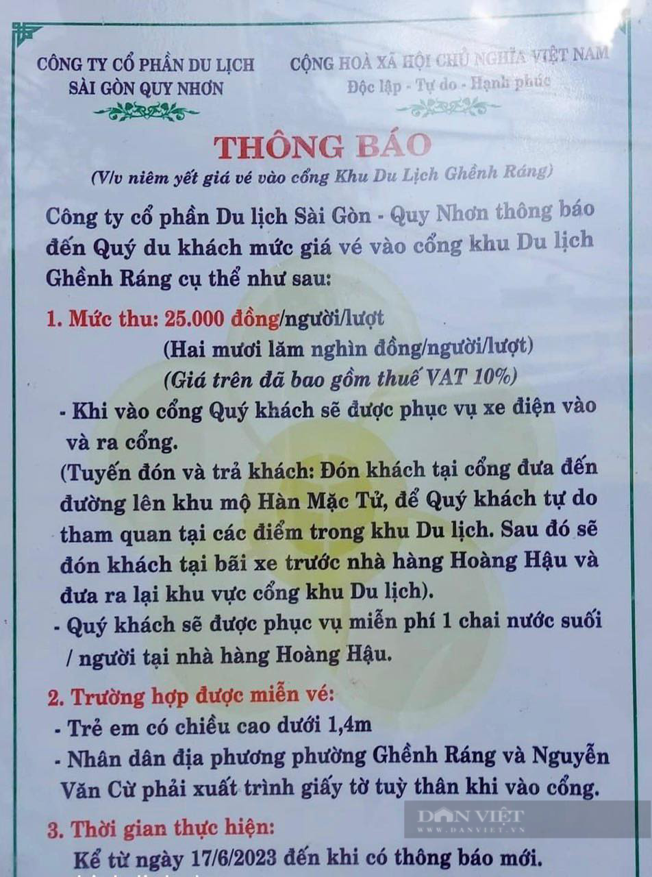 Khu du lịch 'thần tốc' thu phí, chỉ sau 3 ngày Chủ tịch tỉnh Bình Định 'huỷ' công văn thu hồi dự án - Ảnh 2.