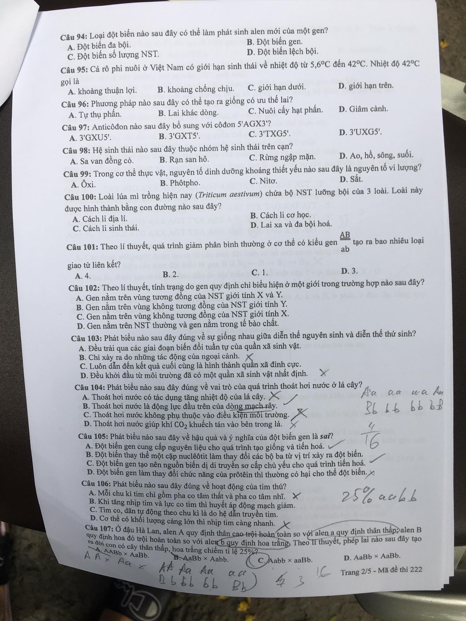 Trọn bộ đề thi tổ hợp các môn Khoa học tự nhiên tốt nghiệp THPT năm 2022 có đáp án - Ảnh 11.