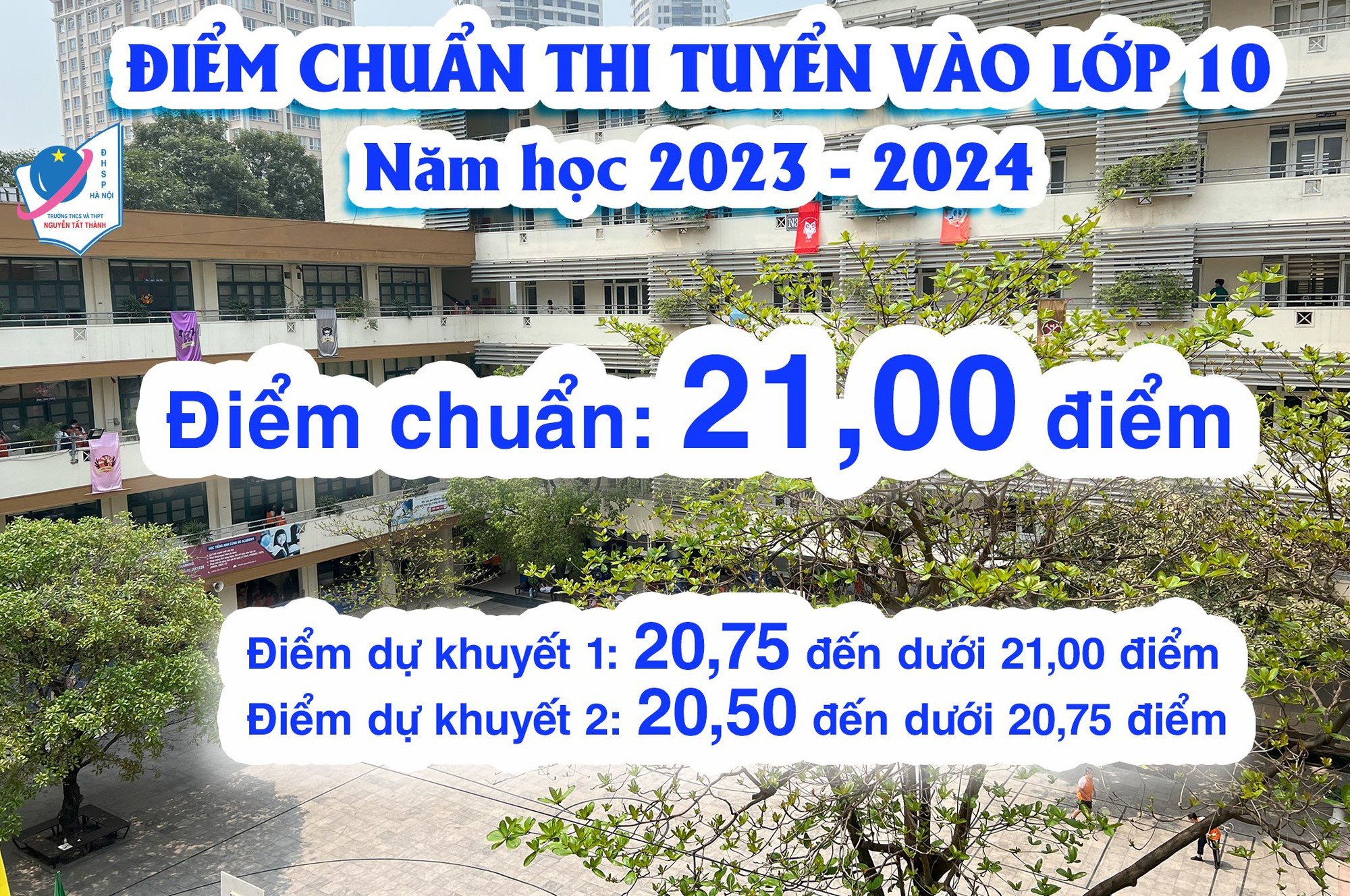 Công bố điểm chuẩn vào lớp 10 THPT Nguyễn Tất Thành năm 2023: Cao hơn năm trước - Ảnh 1.