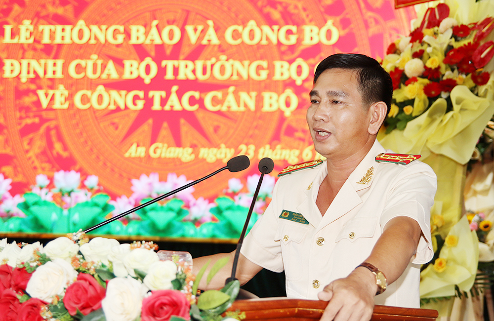 Phó Giám đốc Công an Kiên Giang được điều động nhận nhiệm vụ tại Công an An Giang - Ảnh 1.