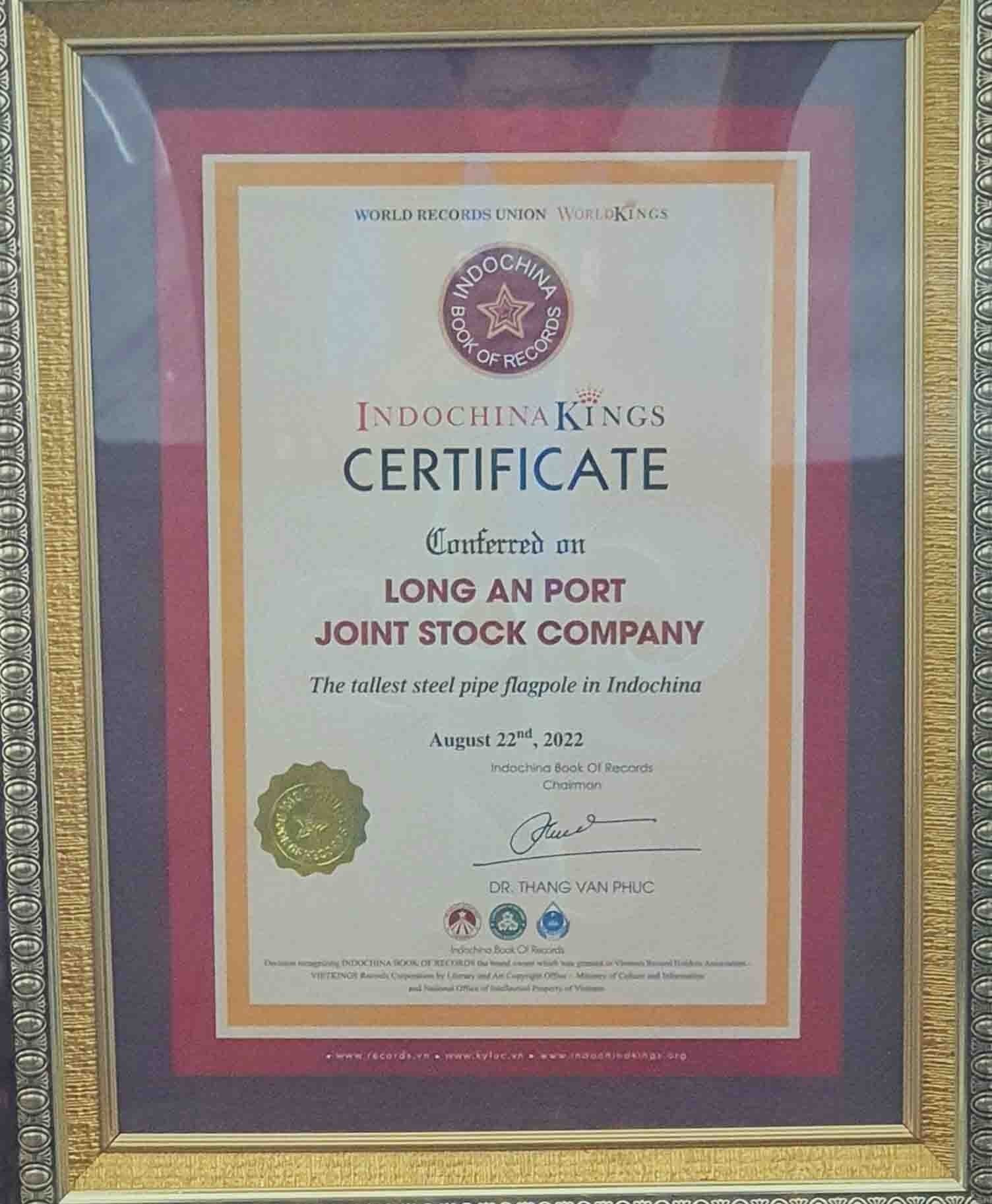 Cột cờ tại Cảng Quốc tế Long An xác lập kỷ lục cao nhất Đông Dương - Ảnh 3.