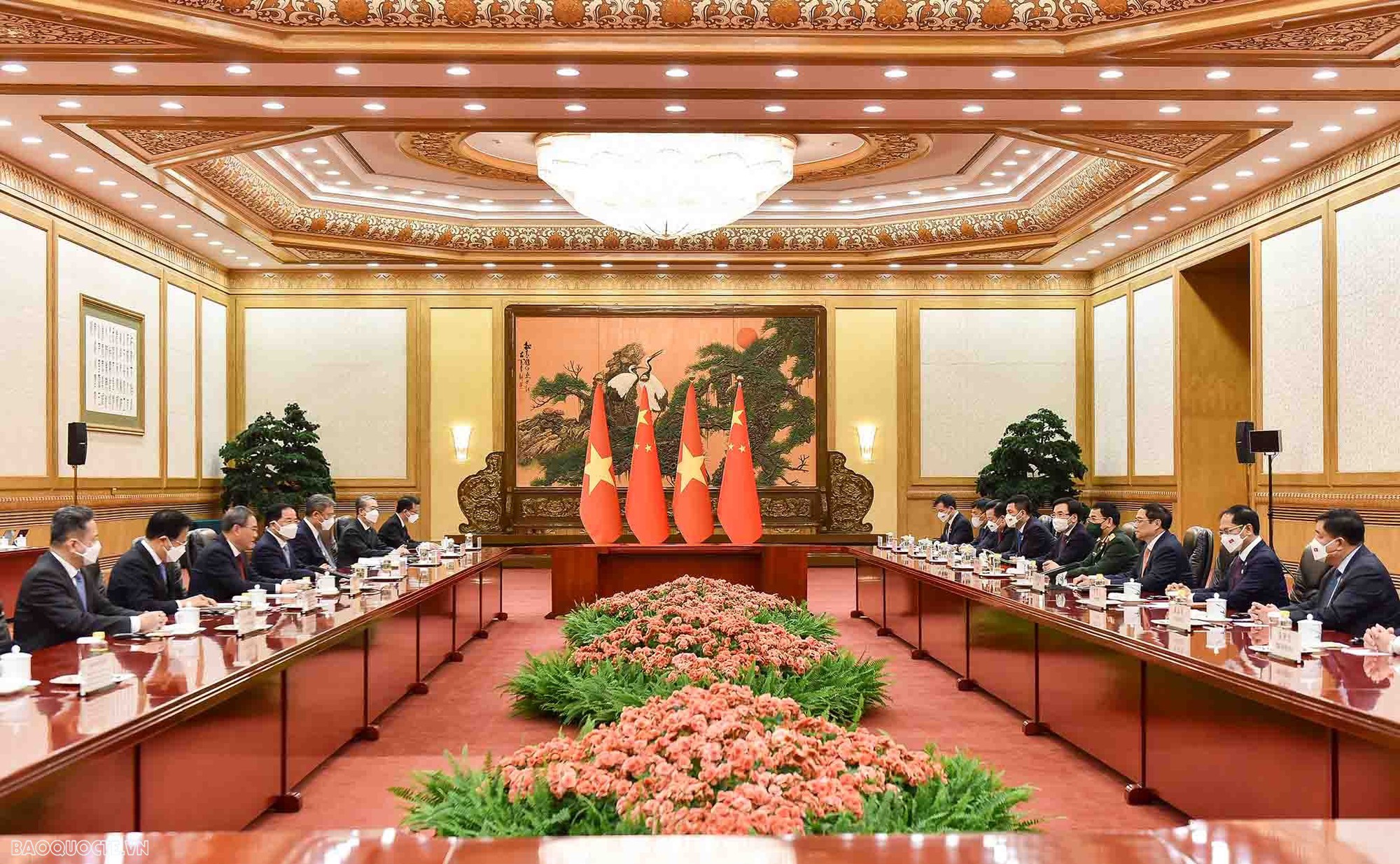 Lễ đón chính thức Thủ tướng Phạm Minh Chính thăm Trung Quốc - Ảnh 5.