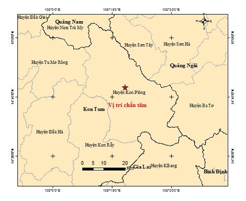 4 ngày liên tục, Kon Tum xảy ra động đất - Ảnh 1.