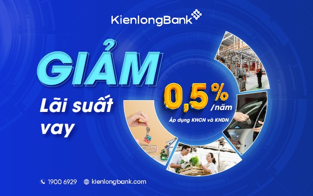 KienlongBank lần thứ 4 liên tiếp trong Quý 2 giảm lãi suất cho vay đối với KHDN & KHCN lên đến 0,5%/năm - Ảnh 1.