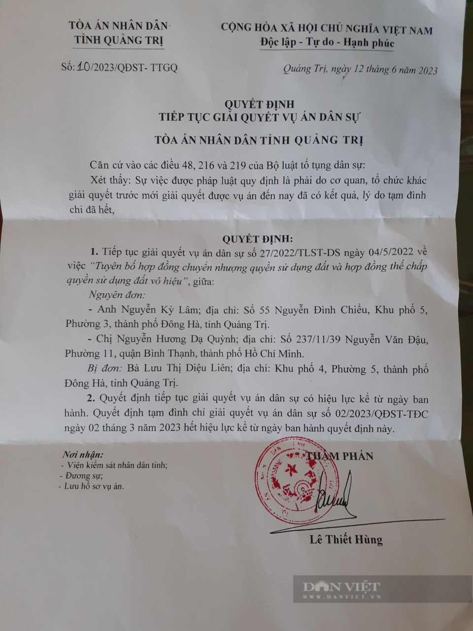 Vụ hai anh em ruột mất đất vì hợp đồng khống: TAND tỉnh Quảng Trị vi phạm, thiếu sót - Ảnh 6.