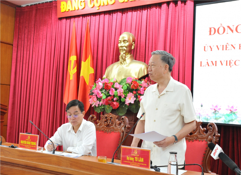 Bộ trưởng Tô Lâm làm việc với Ban Thường vụ Tỉnh uỷ Đắk Lắk về công tác bảo đảm ANTT - Ảnh 2.