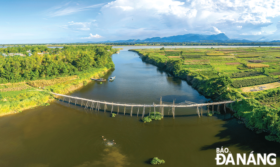 Cầu tre Cẩm Đồng bắc qua một dòng sông ở Quảng Nam, lên ảnh ai cũng khen đẹp như phim - Ảnh 3.