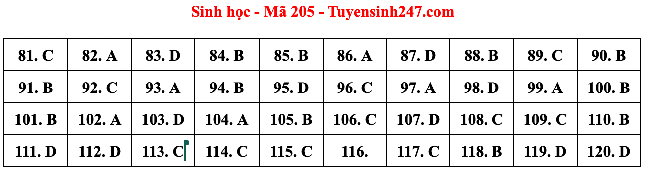 Cập nhật gợi ý đáp án đề thi môn Vật lý, Hóa học, Sinh học tốt nghiệp THPT năm 2023 theo mã đề nhanh nhất - Ảnh 20.