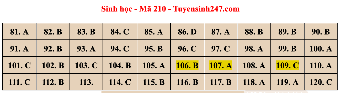 Cập nhật gợi ý đáp án đề thi môn Vật lý, Hóa học, Sinh học tốt nghiệp THPT năm 2023 theo mã đề nhanh nhất - Ảnh 23.