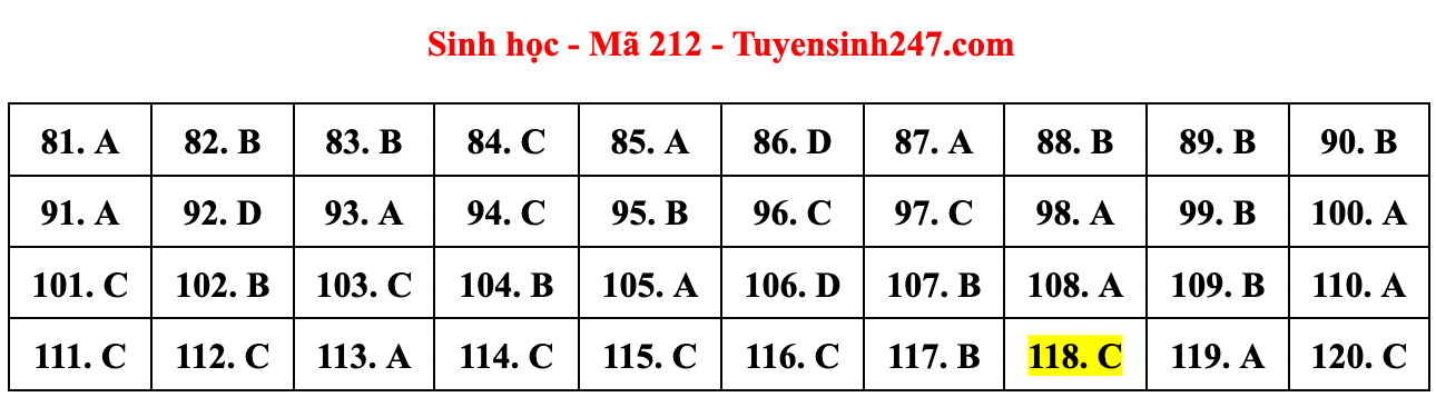 Cập nhật gợi ý đáp án đề thi môn Vật lý, Hóa học, Sinh học tốt nghiệp THPT năm 2023 theo mã đề nhanh nhất - Ảnh 24.