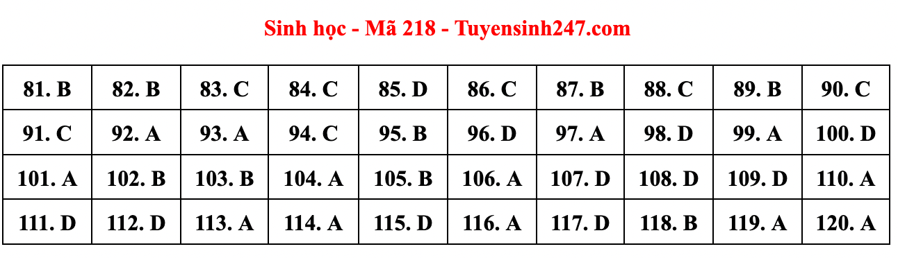 Cập nhật gợi ý đáp án đề thi môn Vật lý, Hóa học, Sinh học tốt nghiệp THPT năm 2023 theo mã đề nhanh nhất - Ảnh 29.