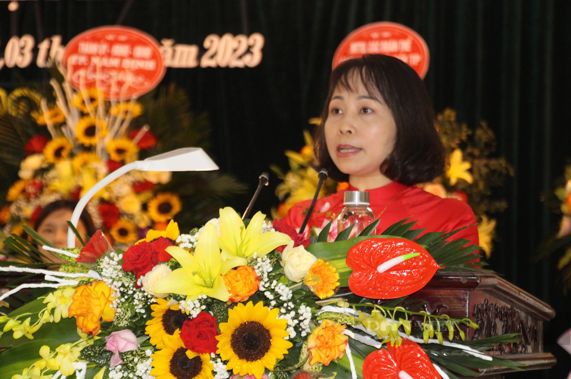 Bà Trần Thanh Hường tái đắc cử chức Chủ tịch Hội Nông dân thành phố Nam Định - Ảnh 1.
