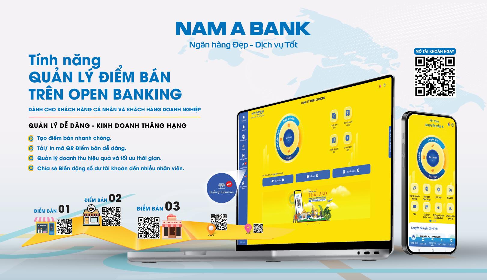 Nam A Bank tiên phong triển khai tính năng quản lý điểm bán dành cho khách hàng cá nhân và khách hàng tổ chức - Ảnh 2.