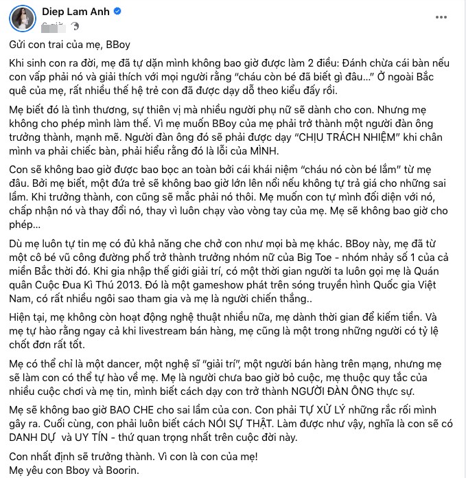 Diệp Lâm Anh đăng tâm thư khẳng định: &quot;Không bao che lỗi lầm của con&quot; ngay sau khi bị mẹ chồng cũ tố ngược - Ảnh 4.