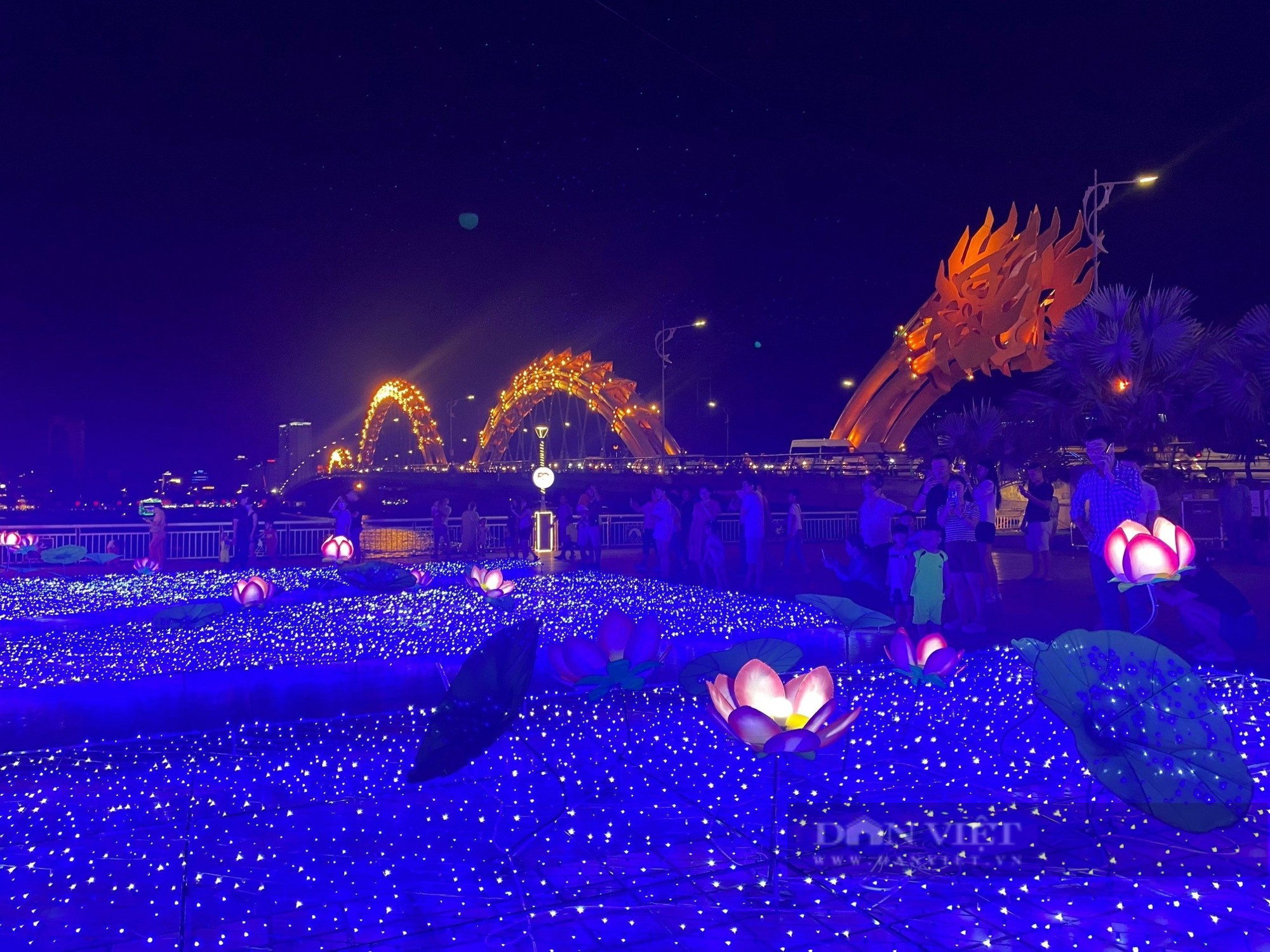 Người dân chen chân đến công viên ánh sáng &quot;khủng&quot; lần đầu tiên xuất hiện tại Đà Nẵng - Ảnh 10.