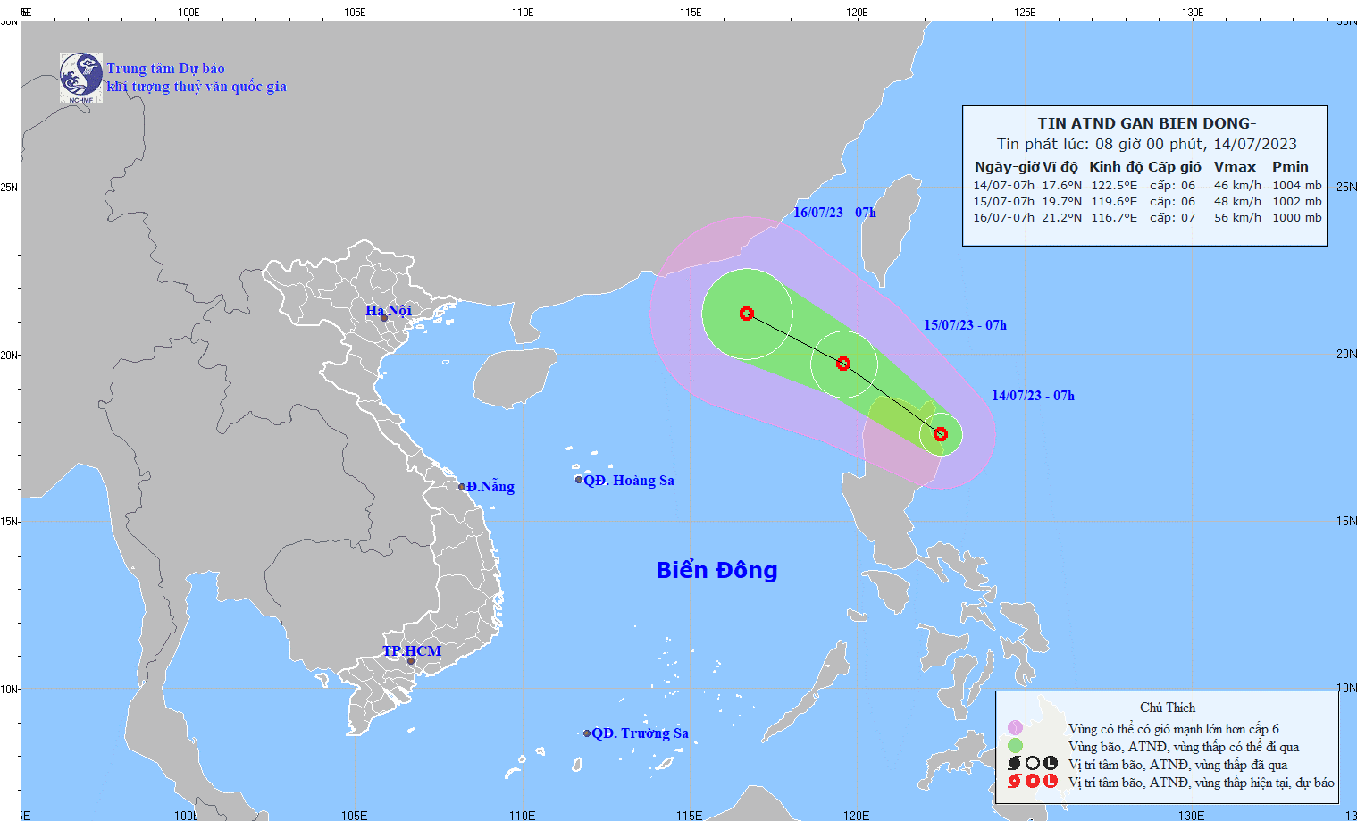 Vùng áp thấp đã mạnh lên thành áp thấp nhiệt đới giật cấp 8 gần ngay biển Đông - Ảnh 1.