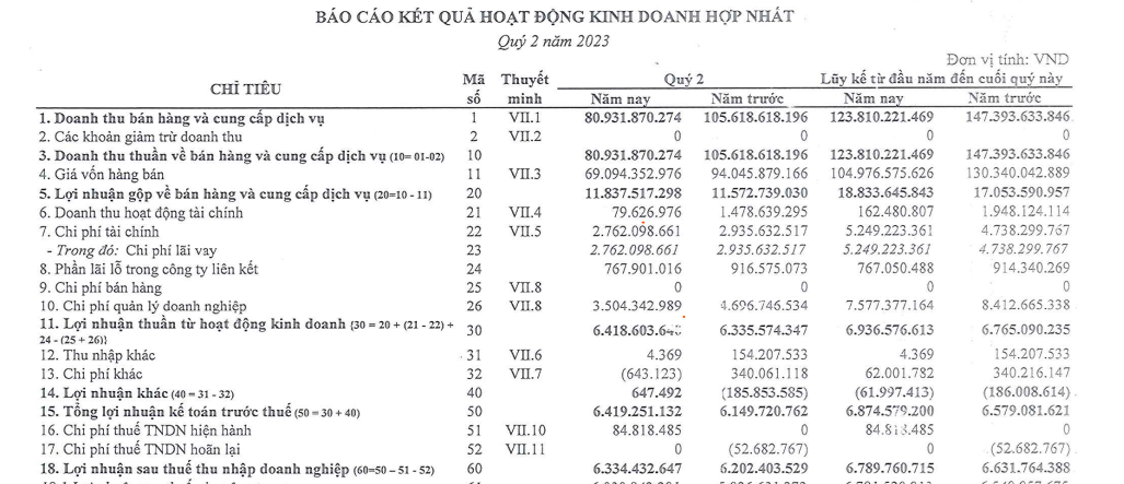 BGI (VC7) báo lãi hơn 6 tỷ đồng, trữ tiền giảm 57% còn gần 13 tỷ đồng - Ảnh 1.