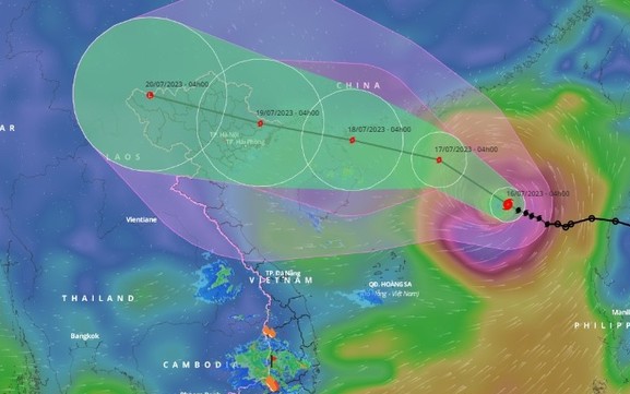 Bão số 1 TALIM đang tăng cấp, có thể đạt cường độ rất mạnh, ảnh hưởng trực tiếp đến miền Bắc nước ta