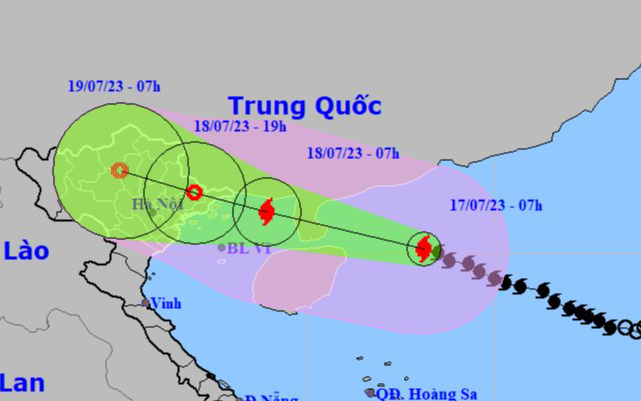 Bão số 1 đang đạt cực đại, hướng thẳng về phía Quảng Ninh - Hải Phòng