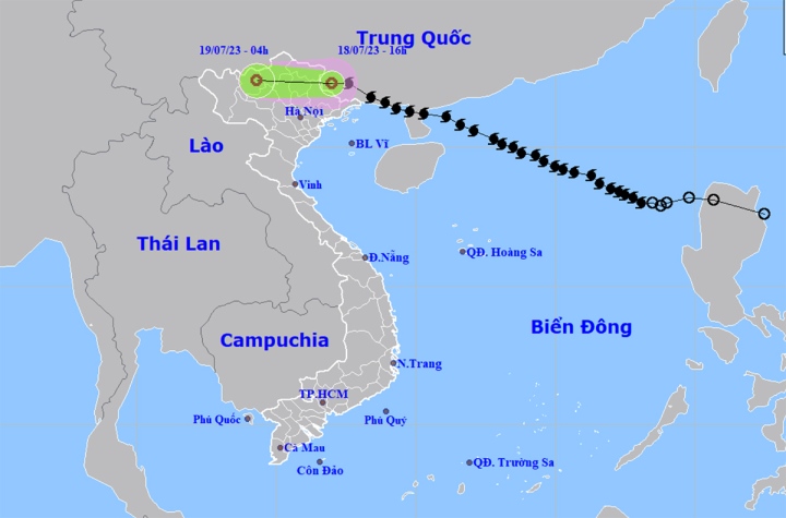 Bão số 1 suy yếu thành áp thấp nhiệt đới, Đông Bắc, Việt Bắc mưa to đến rất to - Ảnh 1.