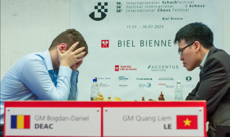 Lê Quang Liêm toàn thắng 2 ván liên tiếp, bứt phá tại Biel Grandmaster 2023 - Ảnh 1.