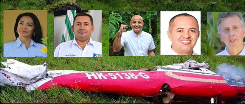 Rơi máy bay ở Colombia, 5 chính trị gia thiệt mạng
 - Ảnh 1.