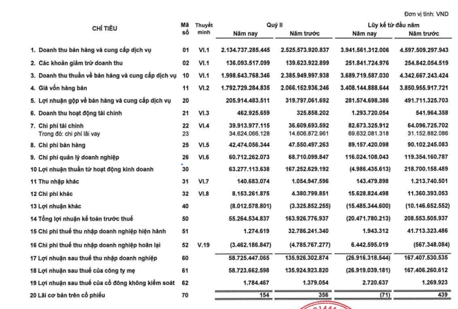  Vicem Hà Tiên (HT1): Báo lỗ lũy kế 6 tháng gần 27 tỷ đồng, trữ tiền giảm mạnh - Ảnh 1.