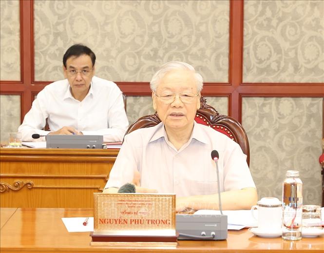 Tổng Bí thư Nguyễn Phú Trọng chủ trì cuộc họp Bộ Chính trị, Ban Bí thư - Ảnh 1.