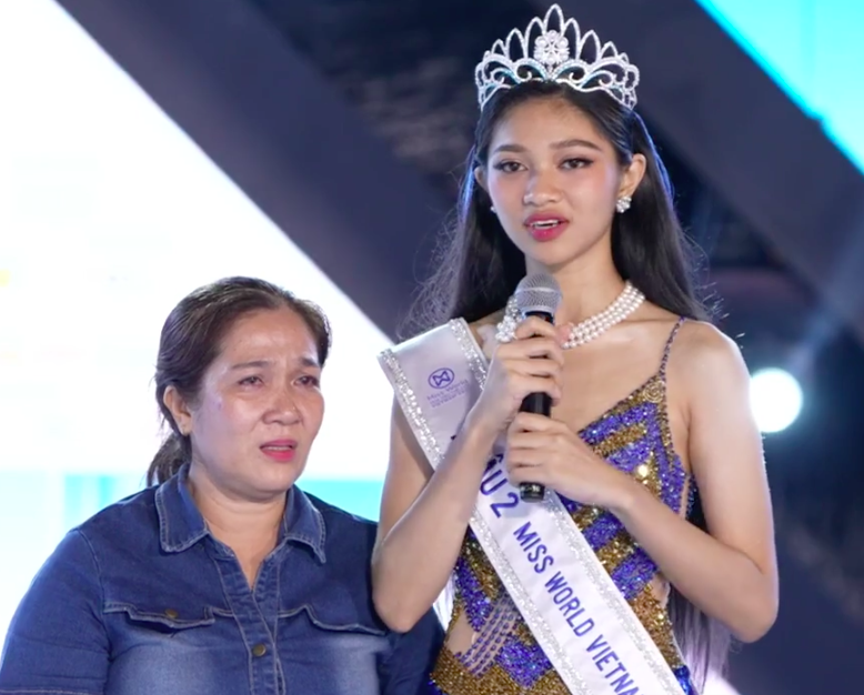 Á hậu 2 Miss World Vietnam 2023 Huỳnh Minh Kiên: Thiếu thốn tình yêu từ bố, mẹ làm giúp việc mưu sinh - Ảnh 2.