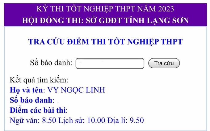 Thủ khoa khối C00 ở Lạng Sơn là thí sinh tự do, bỏ đại học để thi lại - Ảnh 1.