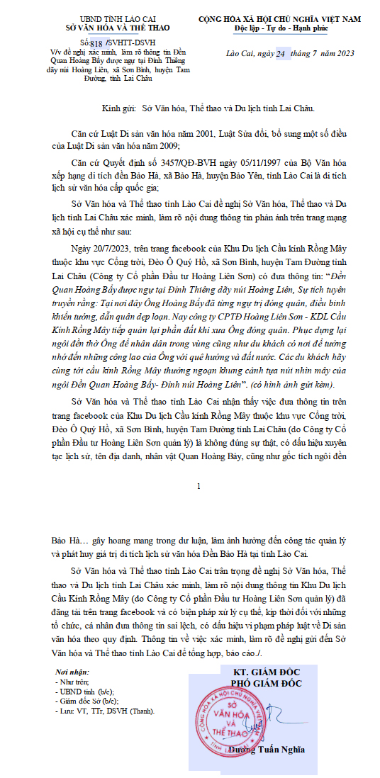Lai Châu: Đền ông Hoàng Bảy &quot;bỗng dưng&quot; mọc lên hoàng tráng ở Khu Du lịch Cầu kính Rồng Mây - Ảnh 3.