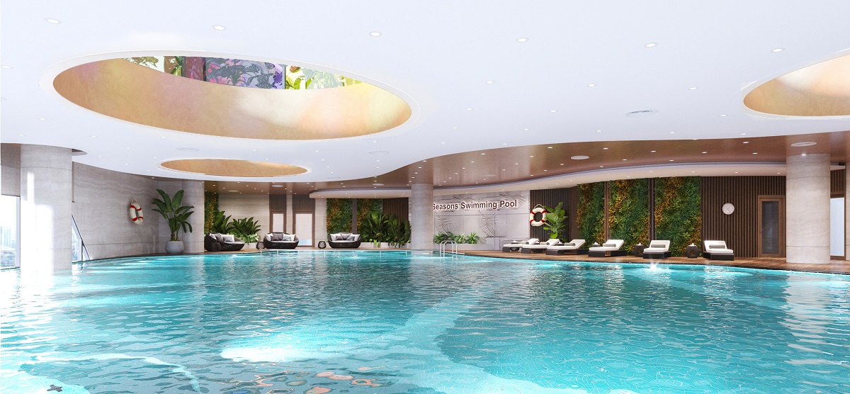 Bể bơi 4 mùa trên cao - đặc quyền thượng lưu &quot;như khách sạn&quot; của giới nhà giàu Bắc Giang - Ảnh 4.