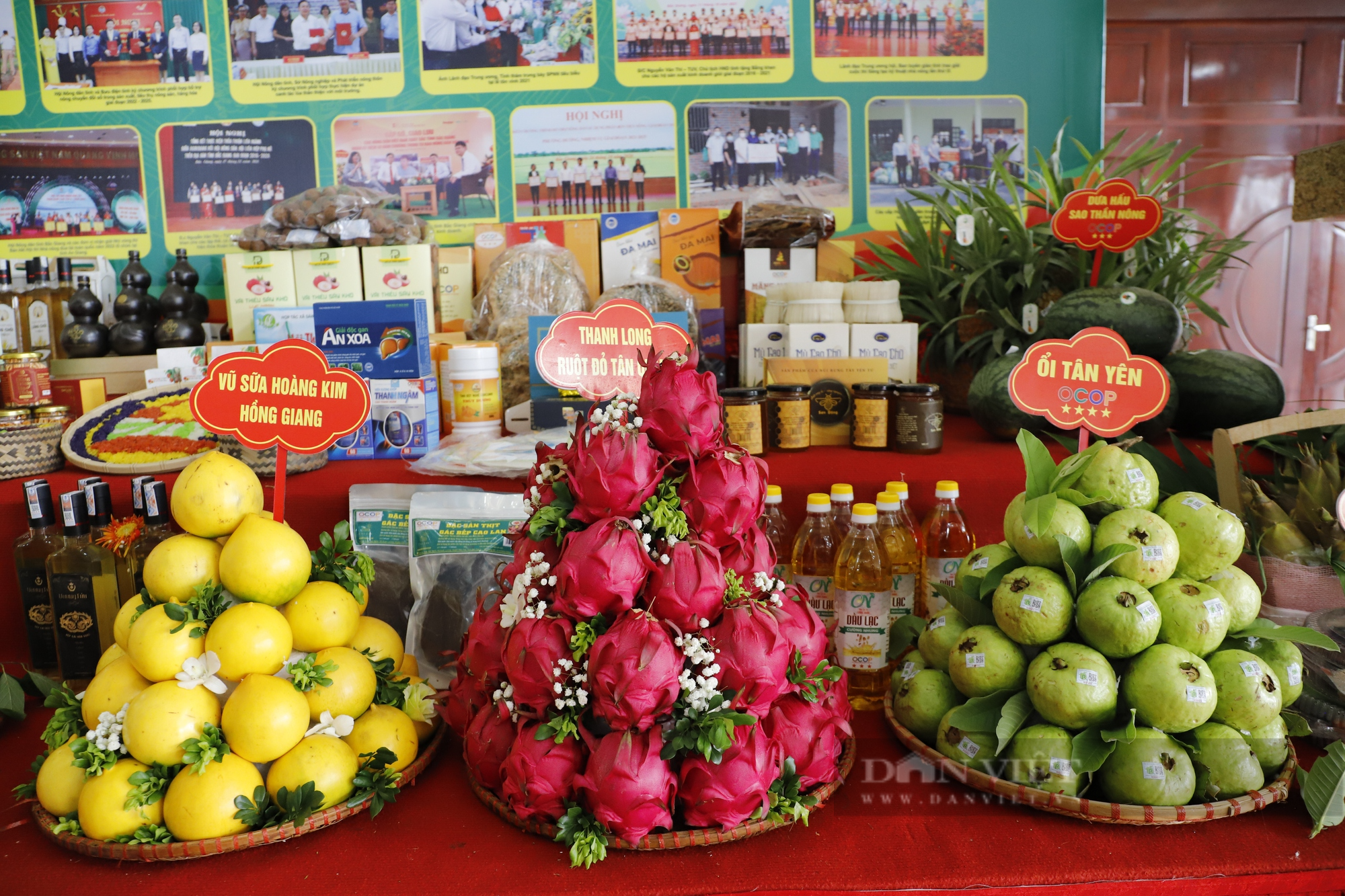 Lãnh đạo TƯ Hội Nông dân Việt Nam tham quan gian hàng trưng bày sản phẩm OCOP đặc trưng của tỉnh Bắc Giang - Ảnh 3.