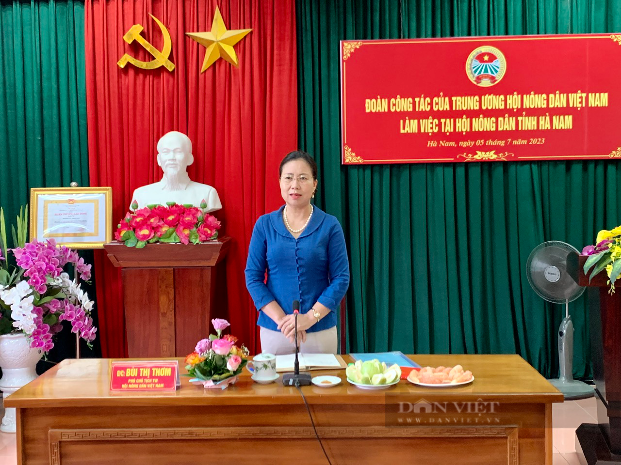 Đoàn công tác Trung ương Hội Nông dân Việt Nam làm việc với Hội Nông dân tỉnh Hà Nam - Ảnh 6.