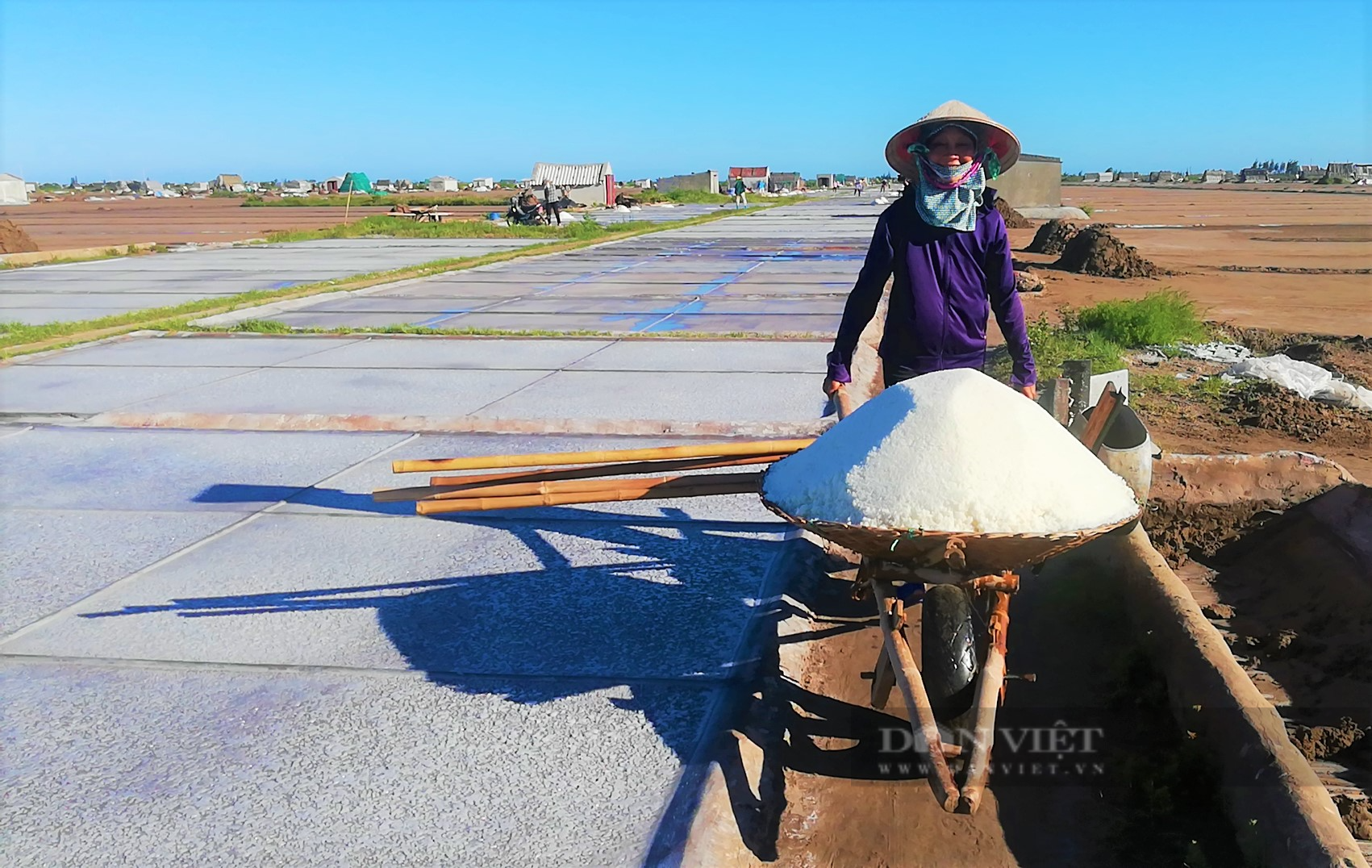 Người làm muối ở Nam Định nhọc nhằn mưu sinh dưới thời tiết gần 40 độ C - Ảnh 6.