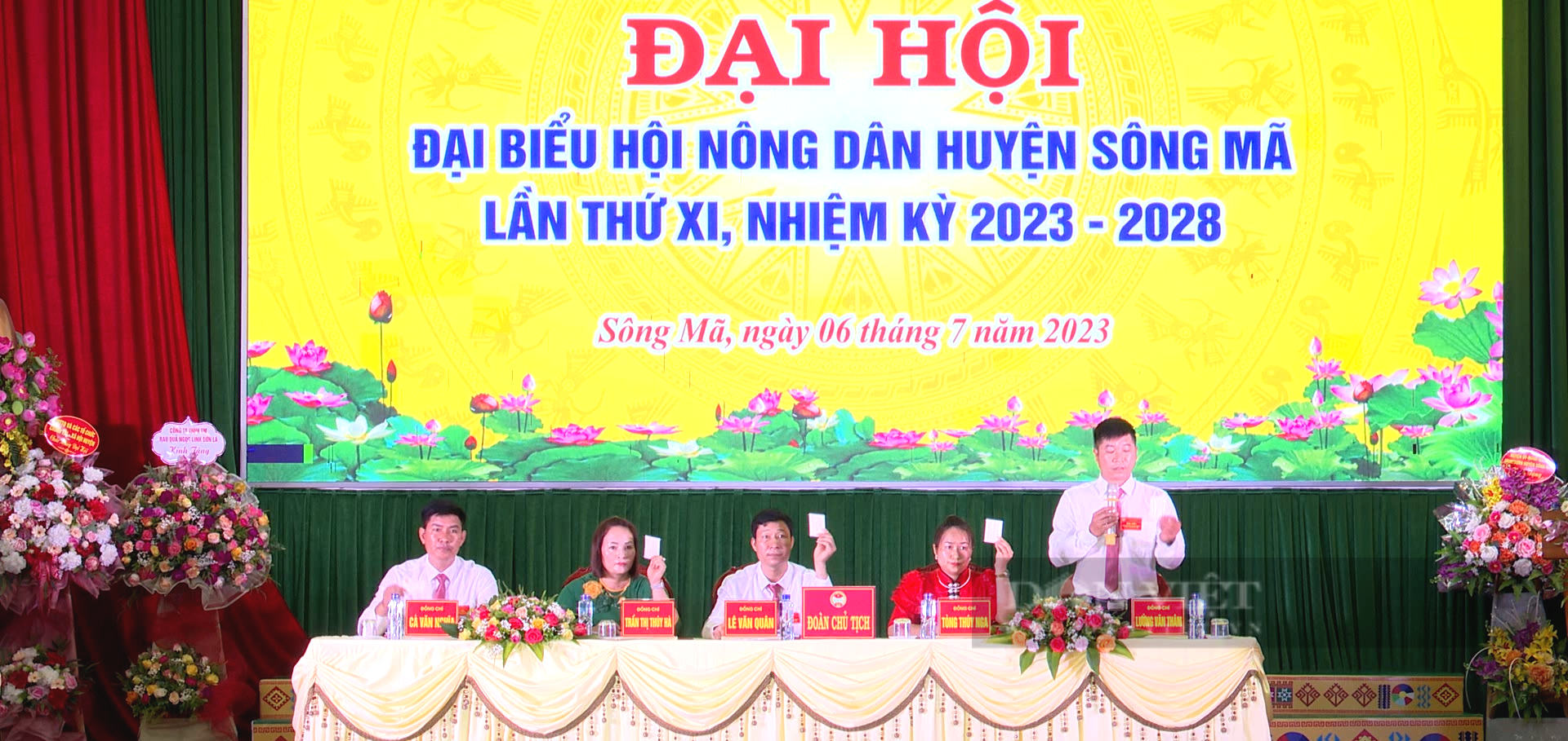 Ông Lê Văn Quân tái cử Chủ tịch Hội Nông dân huyện Sông Mã - Ảnh 7.