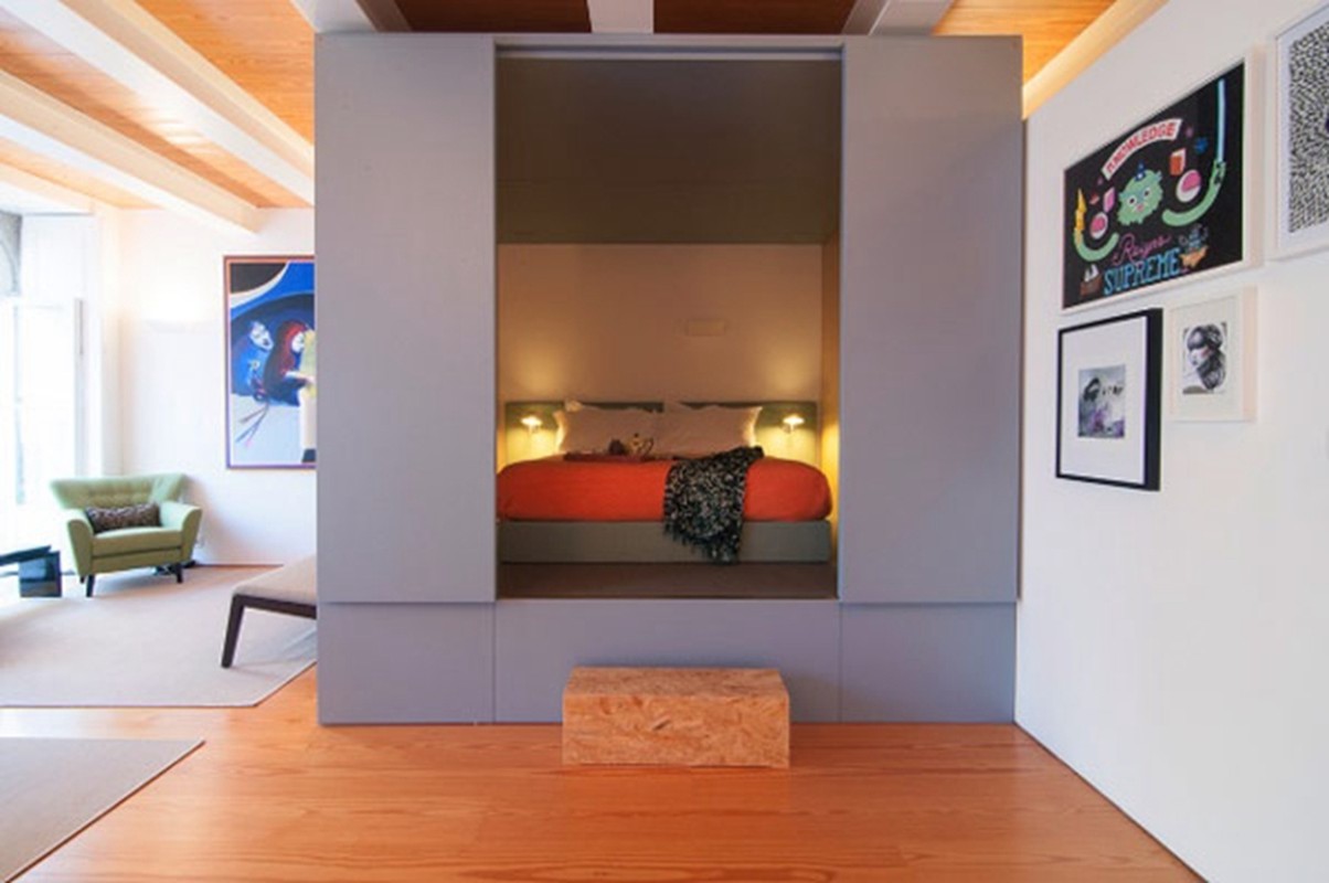 Mẫu thiết kế phòng ngủ ấn tượng tận dụng không gian nhỏ - Ảnh 6.