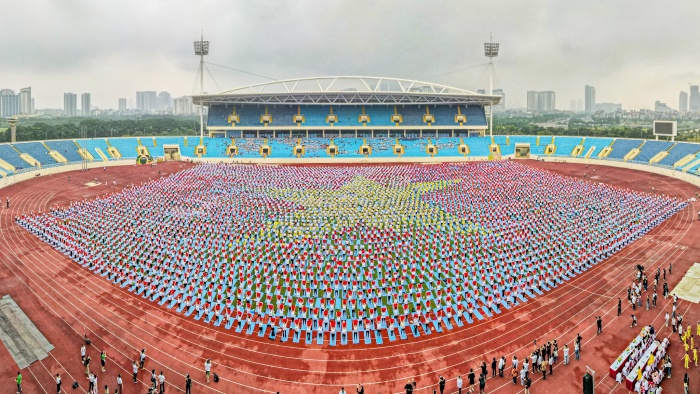 Chưa từng có trong lịch sử: 5.000 người đồng diễn yoga, xếp hình lá cờ Tổ quốc xác lập kỷ lục - Ảnh 9.
