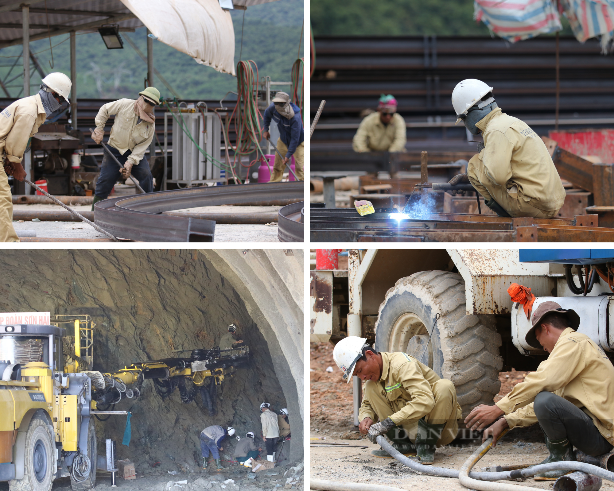 Hà Tĩnh: Cận cảnh công nhân khoét núi, đào hầm dài gần 1 km trên cao tốc - Ảnh 4.