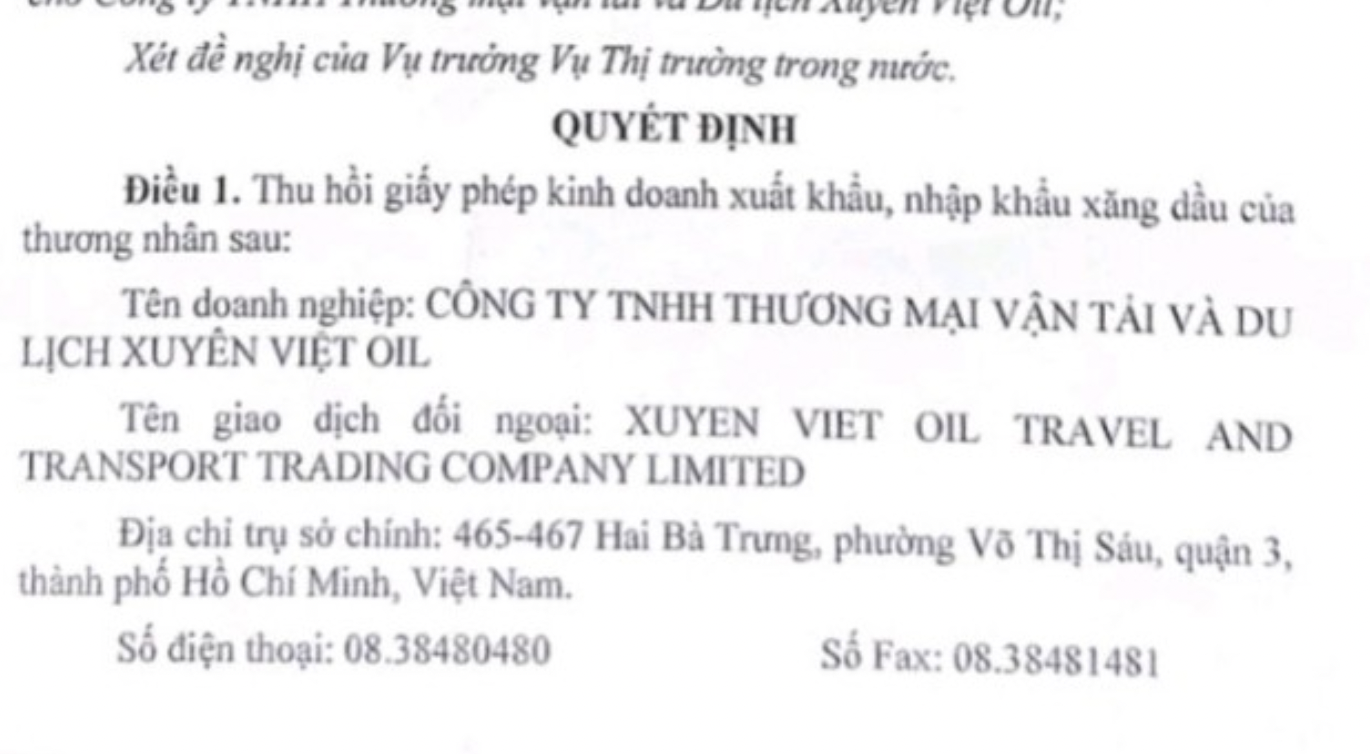 Soi hoạt động của Xuyên Việt Oil, đầu mối xăng dầu lớn phía Nam vừa bị rút giấy phép - Ảnh 2.
