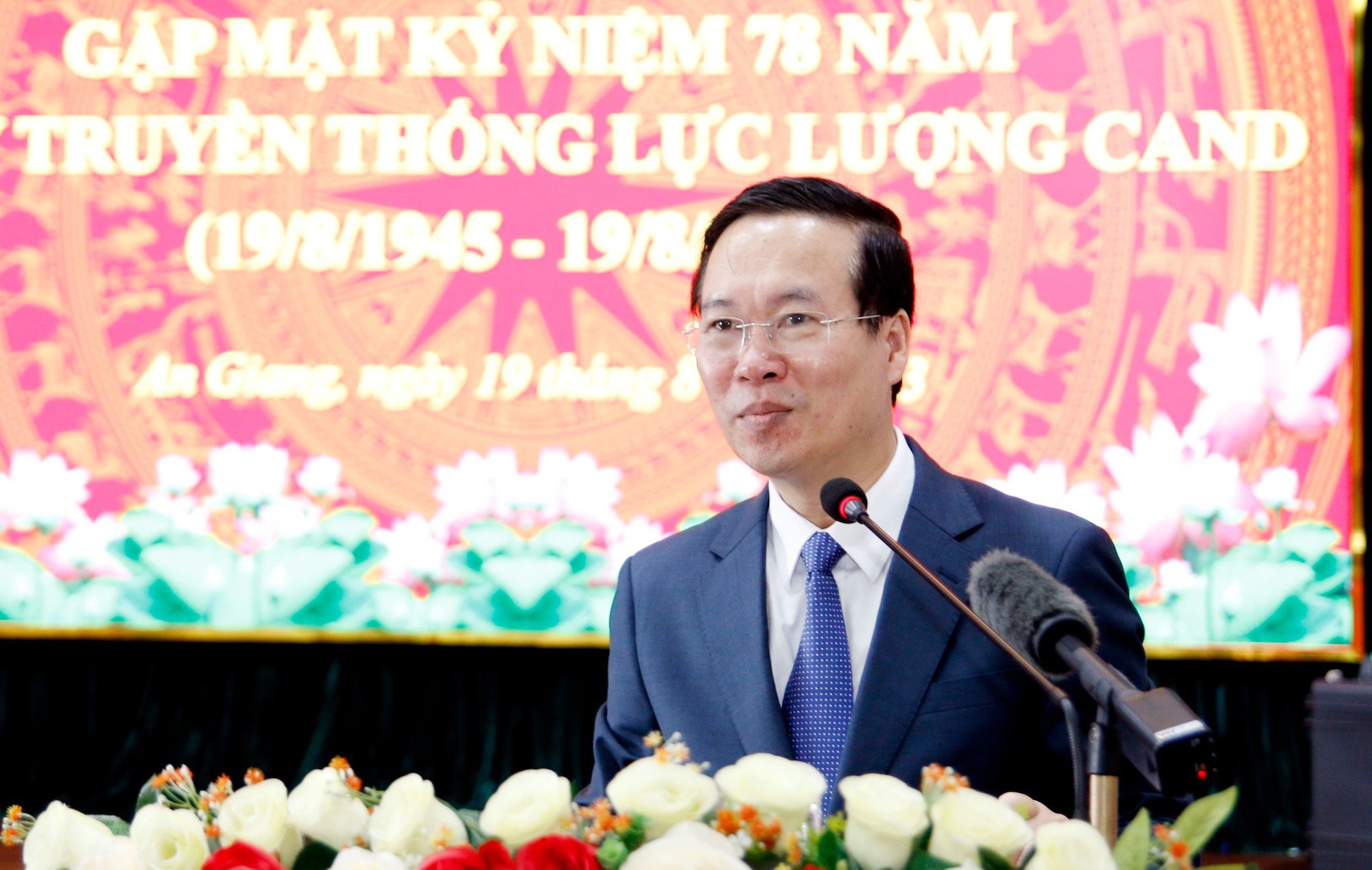 Chủ tịch nước Võ Văn Thưởng thăm, làm việc tại Công an tỉnh An Giang - Ảnh 3.