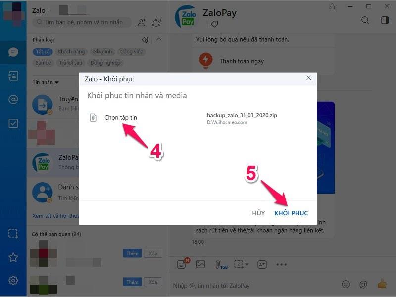 Cách Sao lưu và Phục hồi tin nhắn Zalo trên PC chỉ trong 1 phút - Ảnh 8.