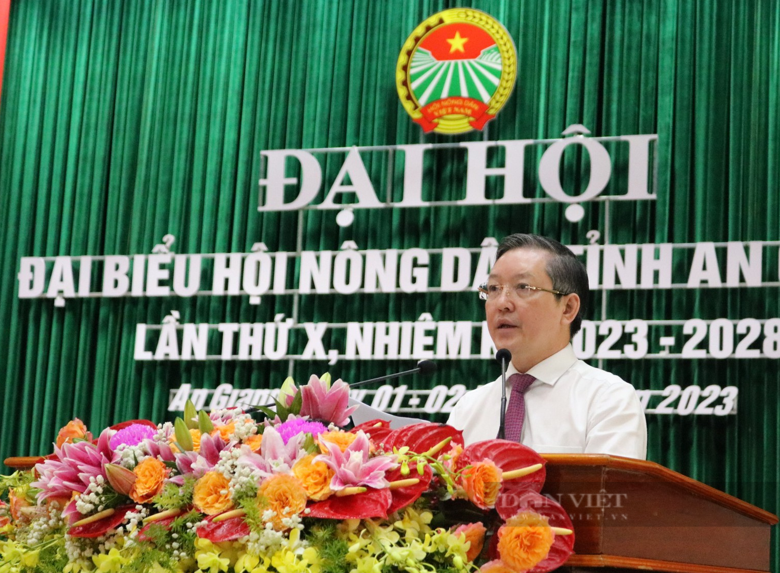 Chủ tịch Hội Nông dân Việt Nam Lương Quốc Đoàn gợi mở 6 vấn đề quan trọng tại Đại hội Hội Nông dân An Giang- Ảnh 1.
