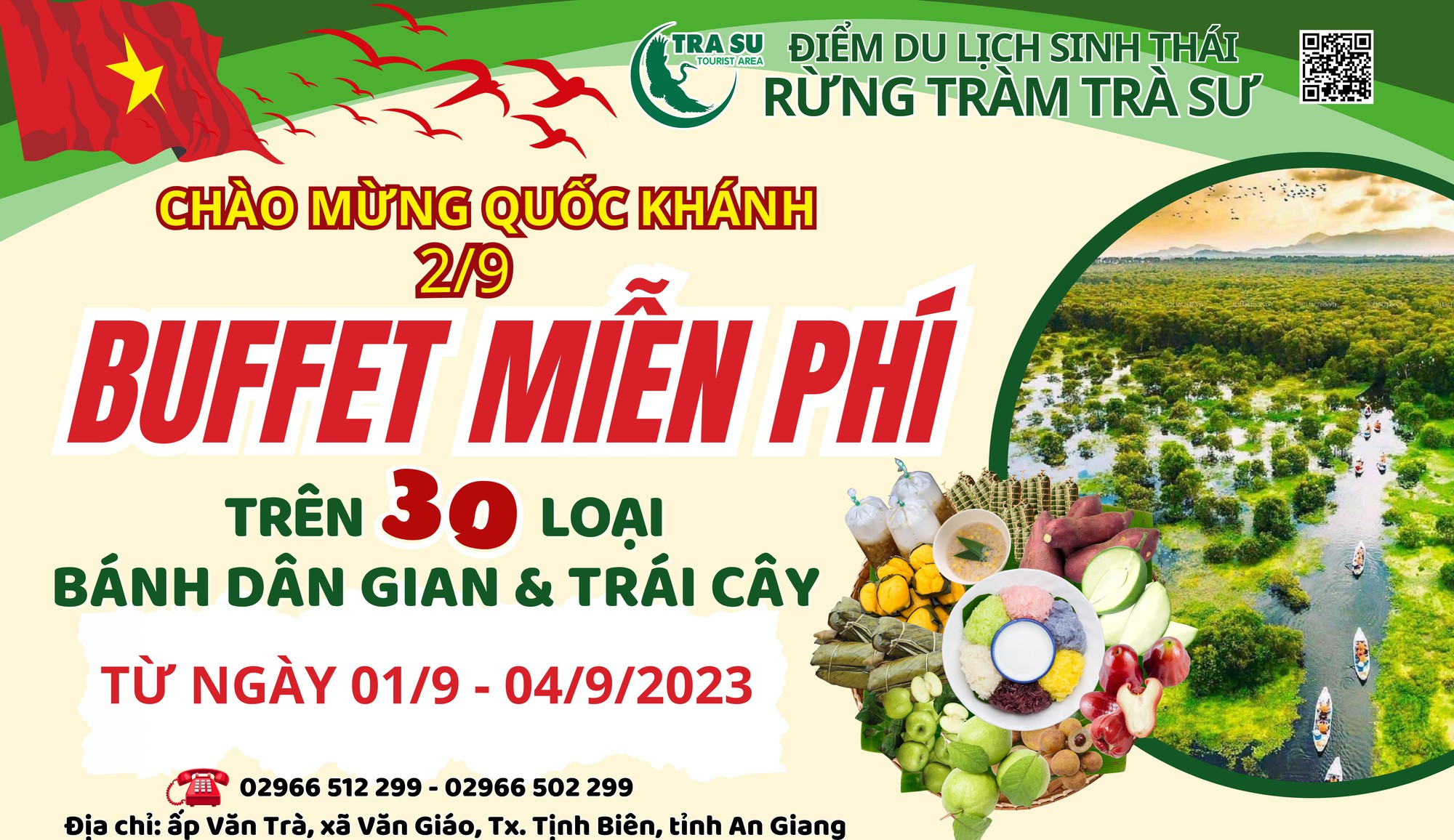 Mừng Quốc khánh - Ăn Buffet thả ga tại Rừng Tràm Trà Sư - Ảnh 12.