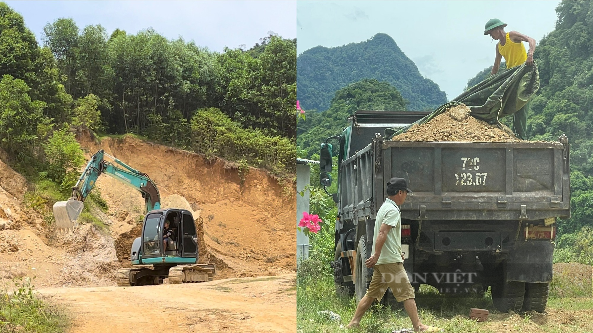 Quảng Bình: Khai thác đất lậu cả ngày lẫn đêm, chính quyền xã bất lực!? - Ảnh 2.