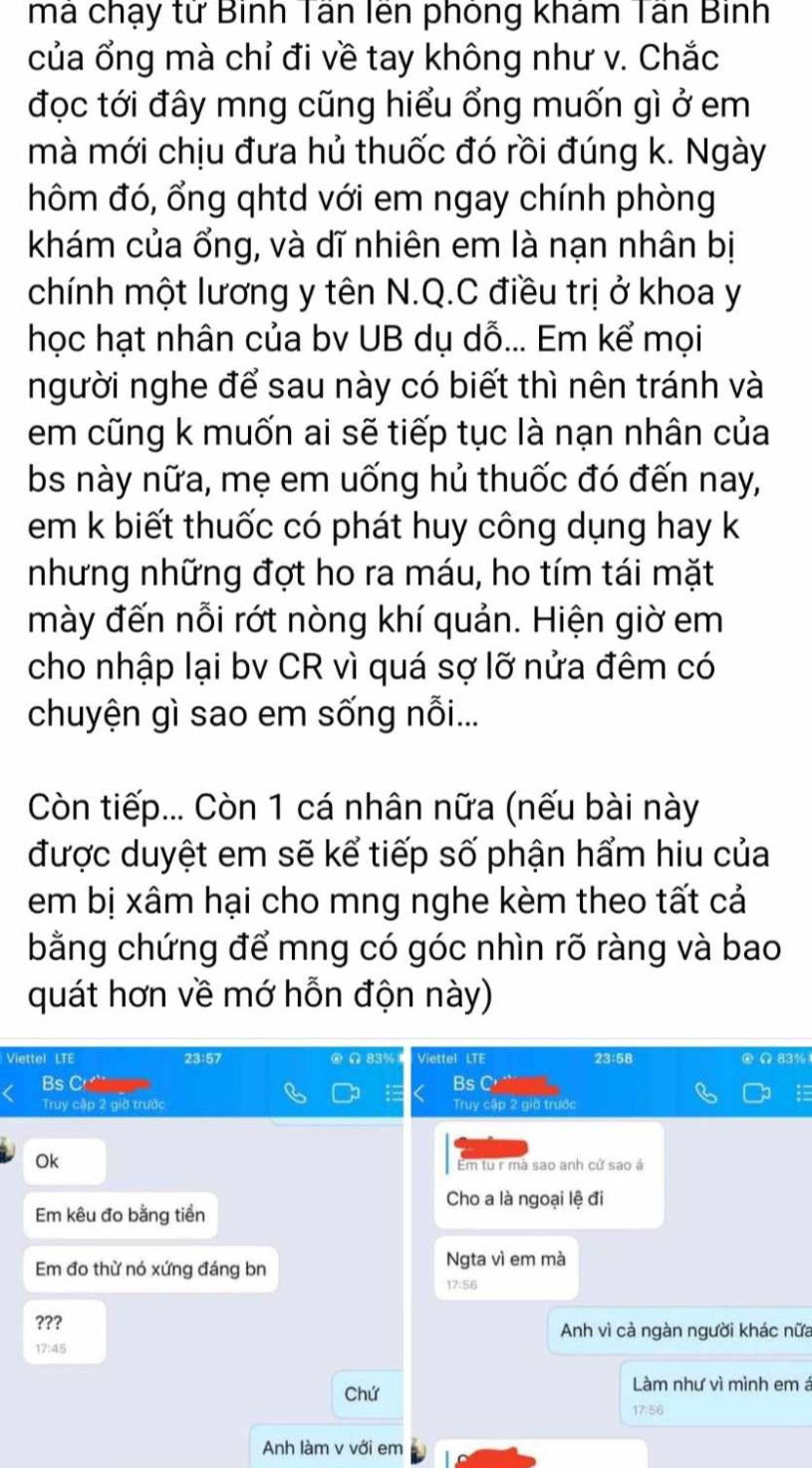 Bác sĩ bị tố đòi quan hệ tình dục mới đưa thuốc điều trị, Sở Y tế TP.HCM nói gì? - Ảnh 4.