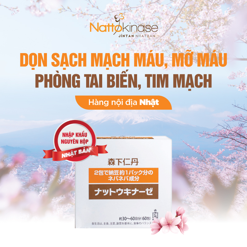 Nattokinase Jintan Nhật Bản sự lựa chọn đáng tin cậy cho người mỡ máu, tai biến - Ảnh 2.