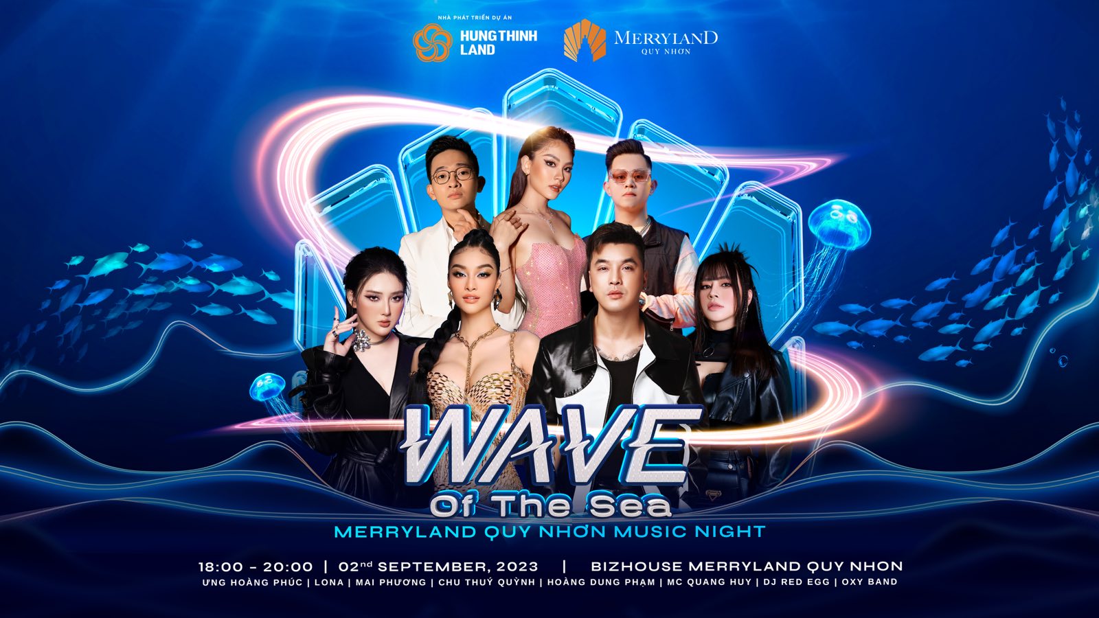 Hoa hậu Mai Phương, Ưng Hoàng Phúc, Chu Thúy Quỳnh, Lona… bùng nổ trong show âm nhạc Wave of the sea tại MerryLand Quy Nhơn - Ảnh 1.